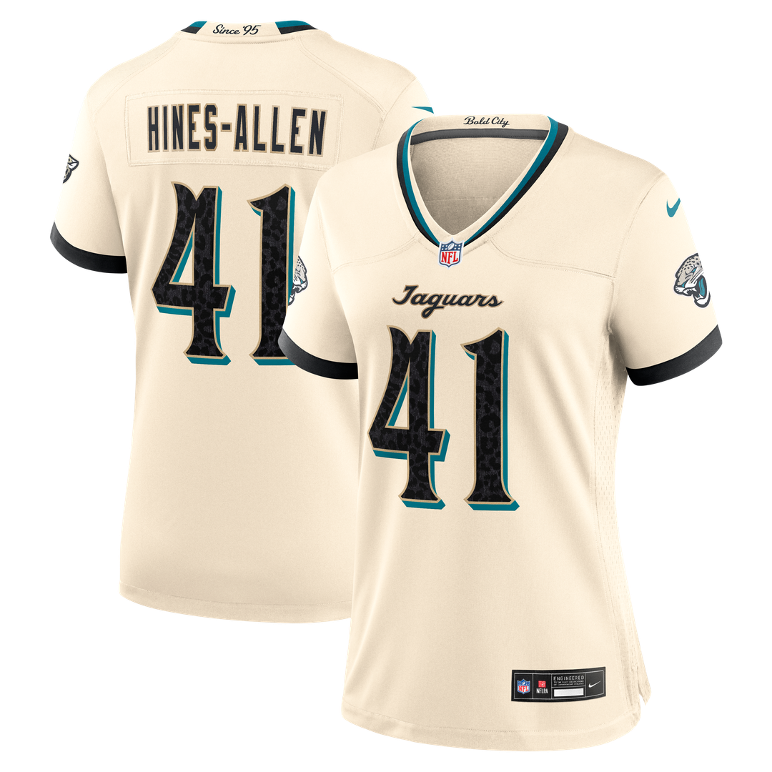 Josh Hines-Allen Jacksonville Jaguars Women's 2026 Rivalries Collection Jersey - Natural