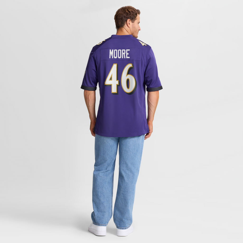 Nick Moore Baltimore Ravens Jersey - Purple