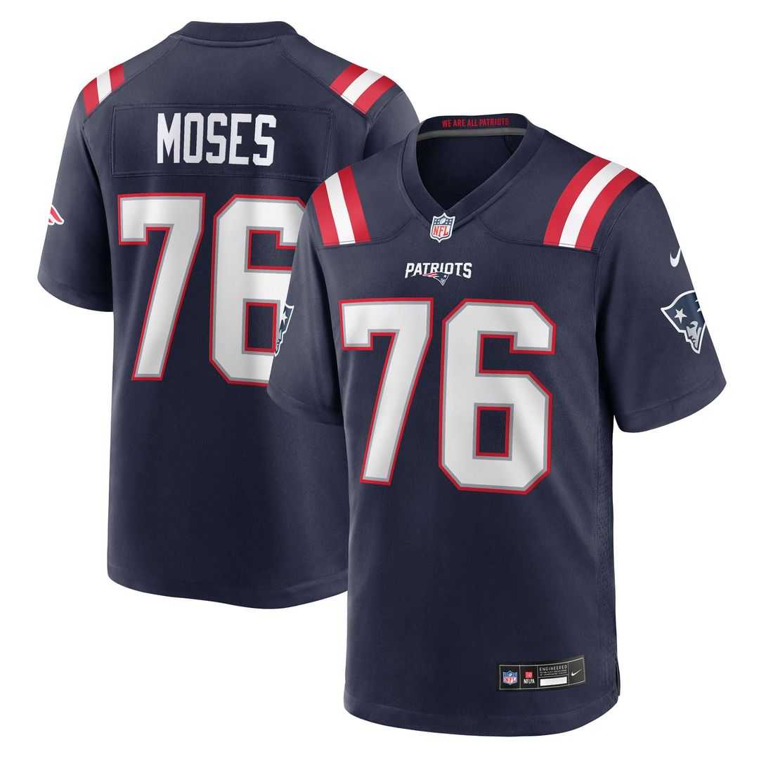 Morgan Moses New England Patriots Team Jersey - Navy