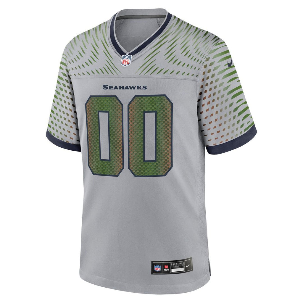 Seattle Seahawks Rivalries Collection Custom Jersey - Gray