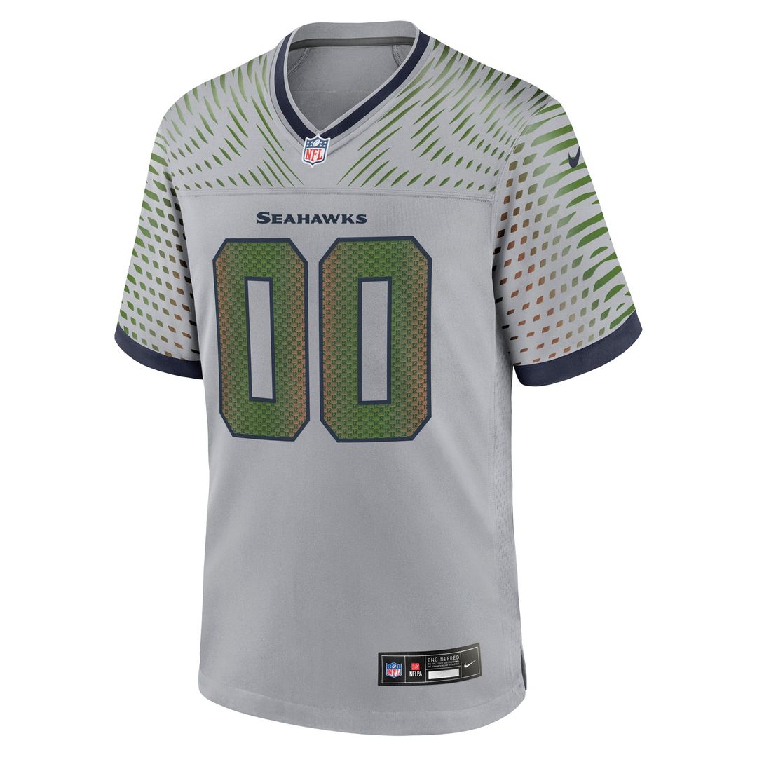 Seattle Seahawks Rivalries Collection Custom Jersey - Gray