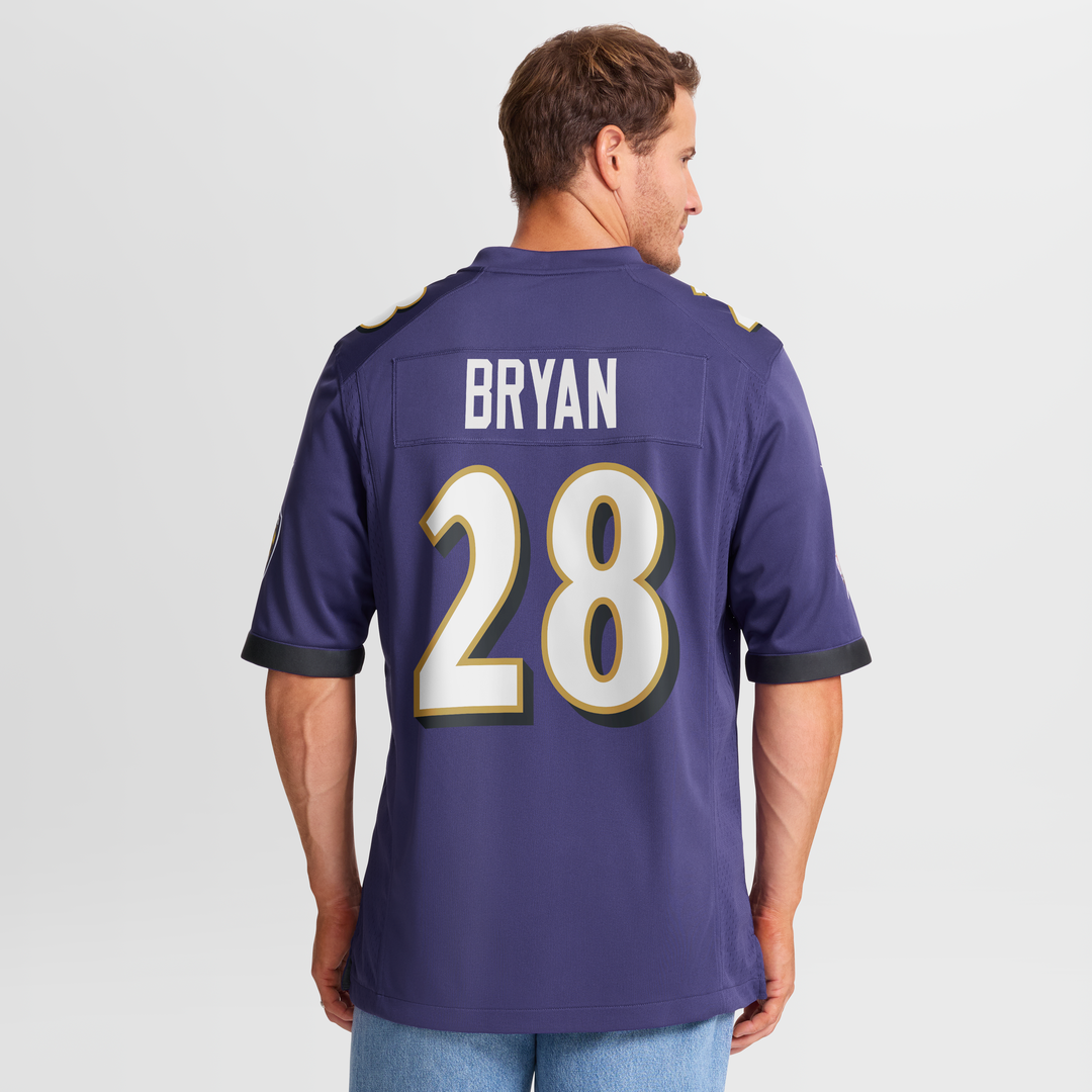 Taven Bryan Baltimore Ravens Team Jersey - Purple