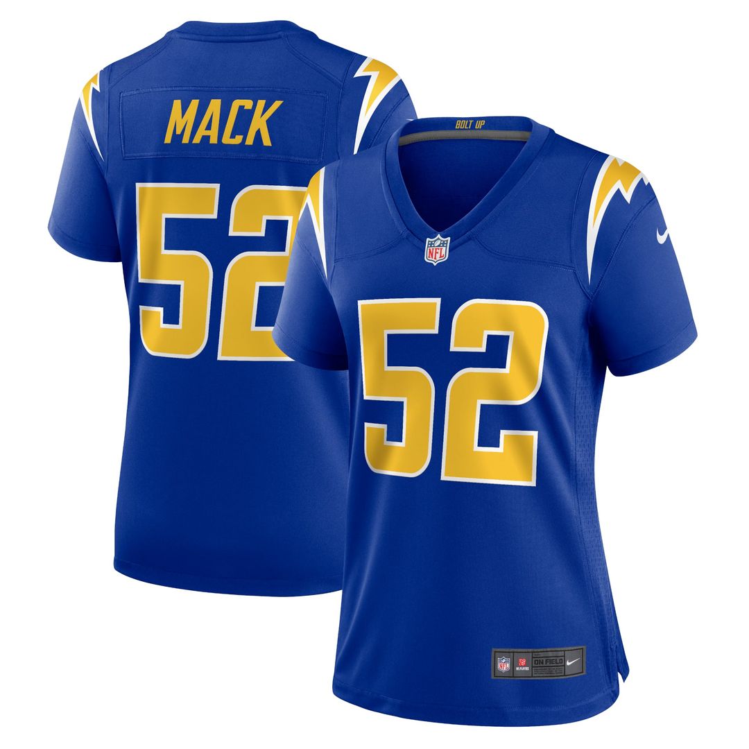 Khalil Mack Los Angeles Chargers Women's Alternate Jersey - Royal