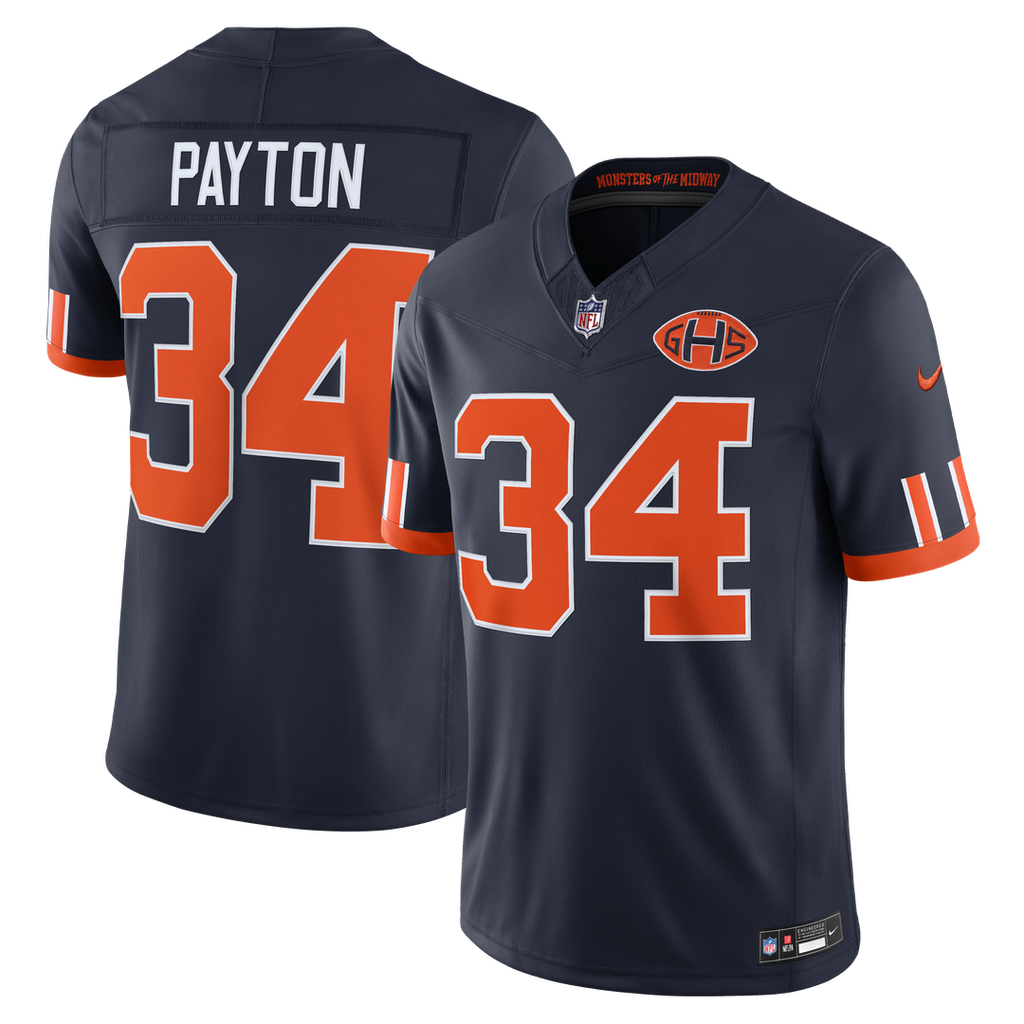 Walter Payton Chicago Bears 2026 Rivalries Collection Stitched Jersey - Navy