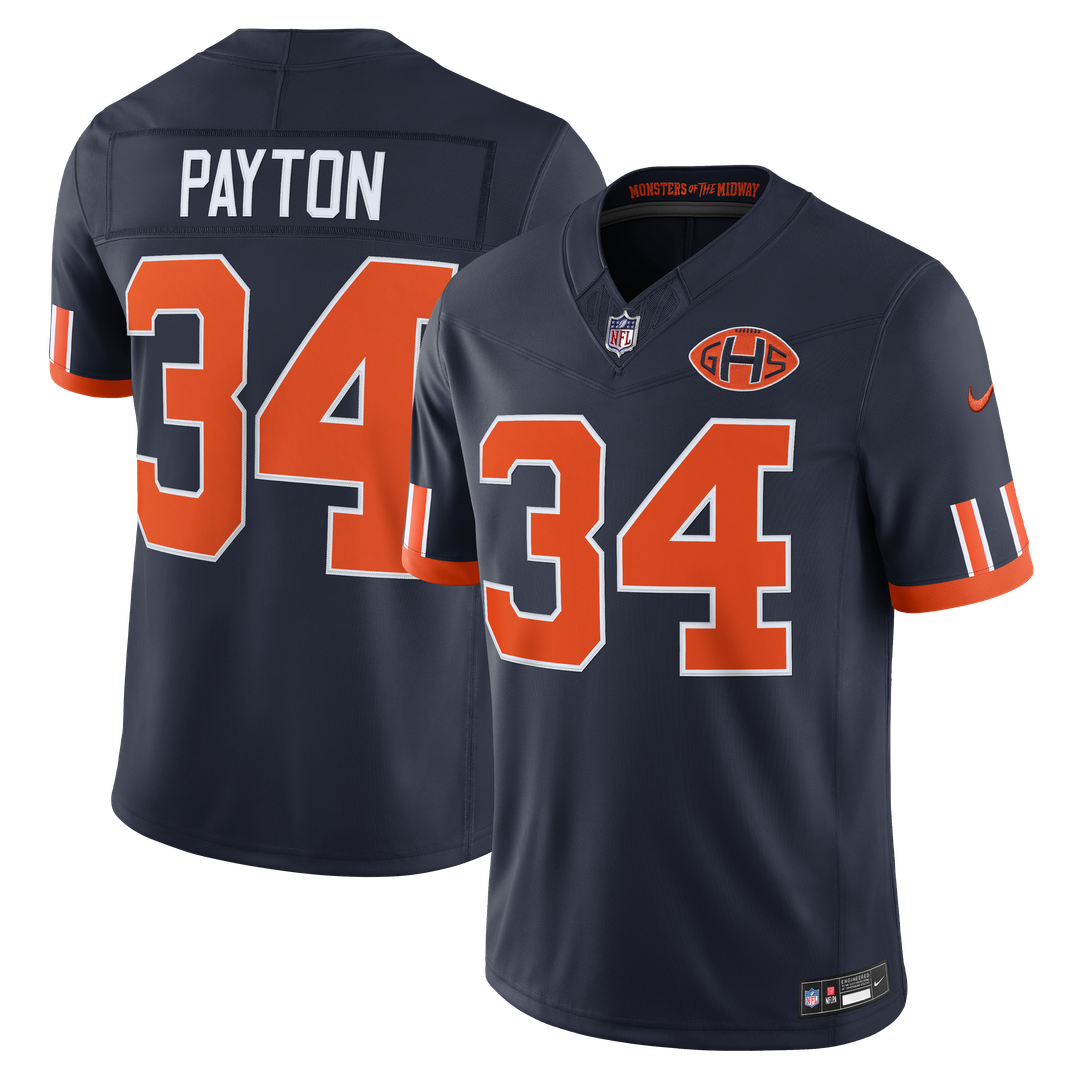 Walter Payton Chicago Bears 2026 Rivalries Collection Stitched Jersey - Navy