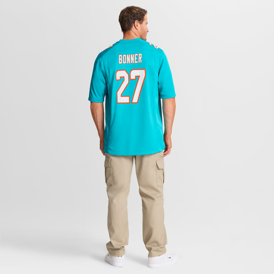 Ethan Bonner Miami Dolphins Jersey - Aqua
