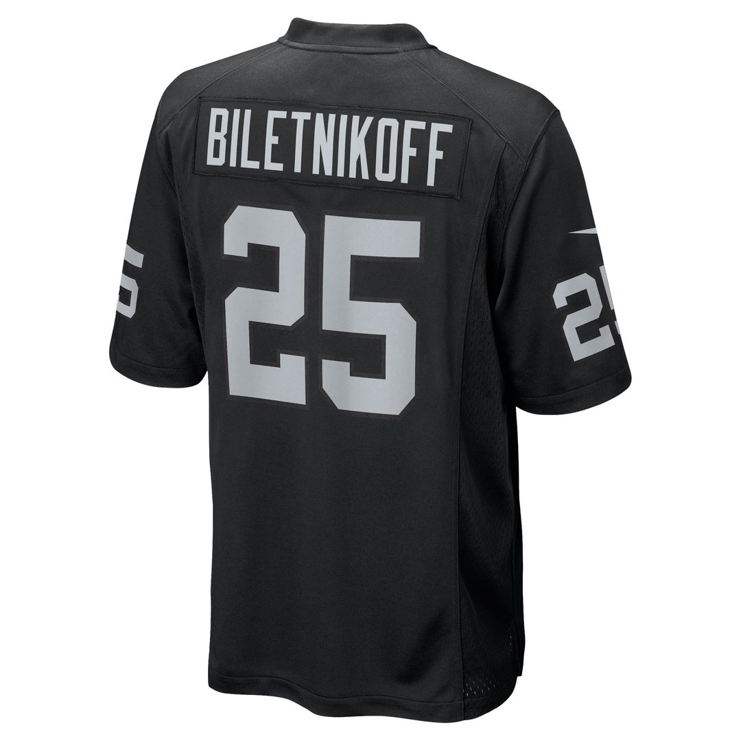 Fred Biletnikoff Las Vegas Raiders Game Retired Player Jersey - Black