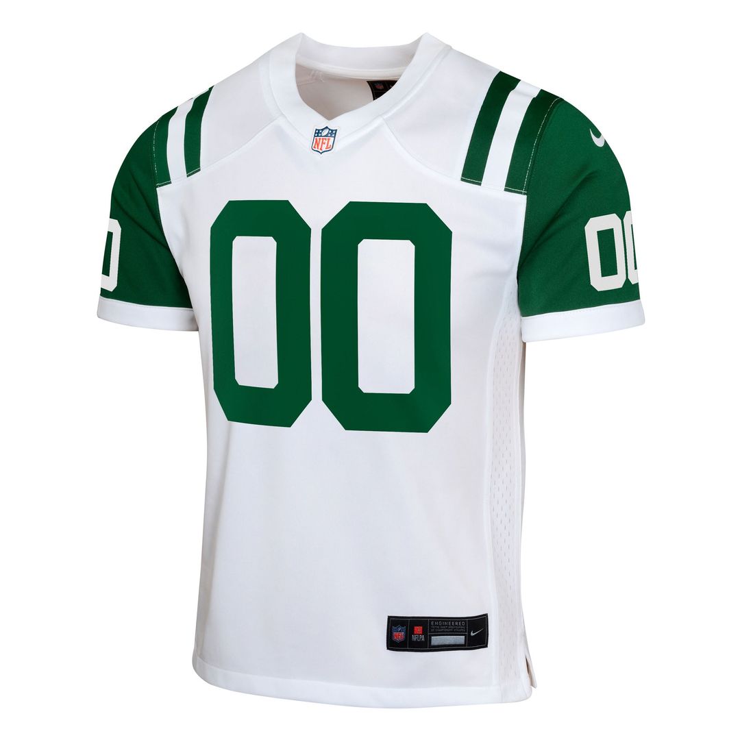 New York Jets Youth Classic Alternate Custom Jersey - White