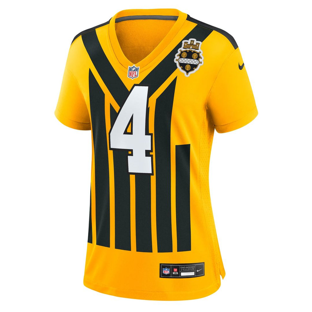DK Metcalf Pittsburgh Steelers Women's Alternate 1933 Throwback Jersey - Gold