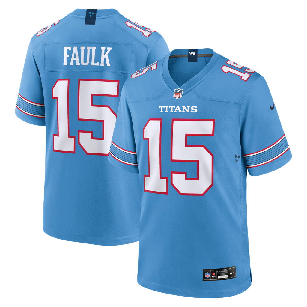 Keldric Faulk Tennessee Titans Team Jersey - Light Blue