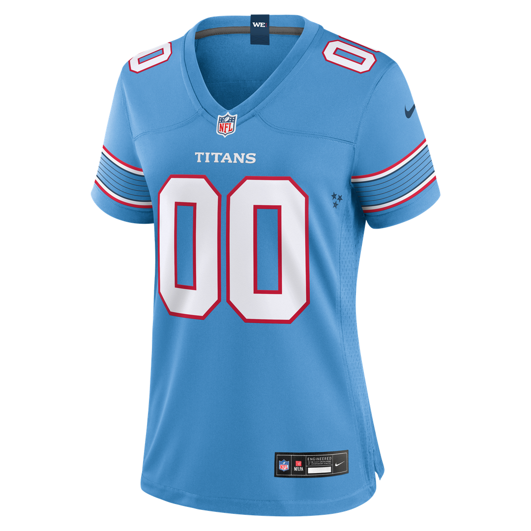 Tennessee Titans Women's Game Custom Jersey - Light Blue