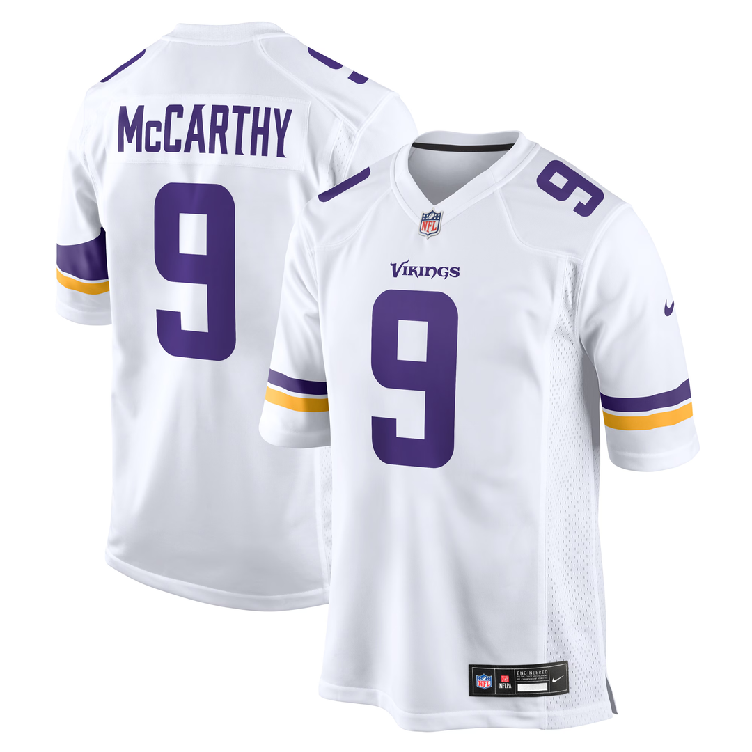 J.J. McCarthy Minnesota Vikings Jersey - White