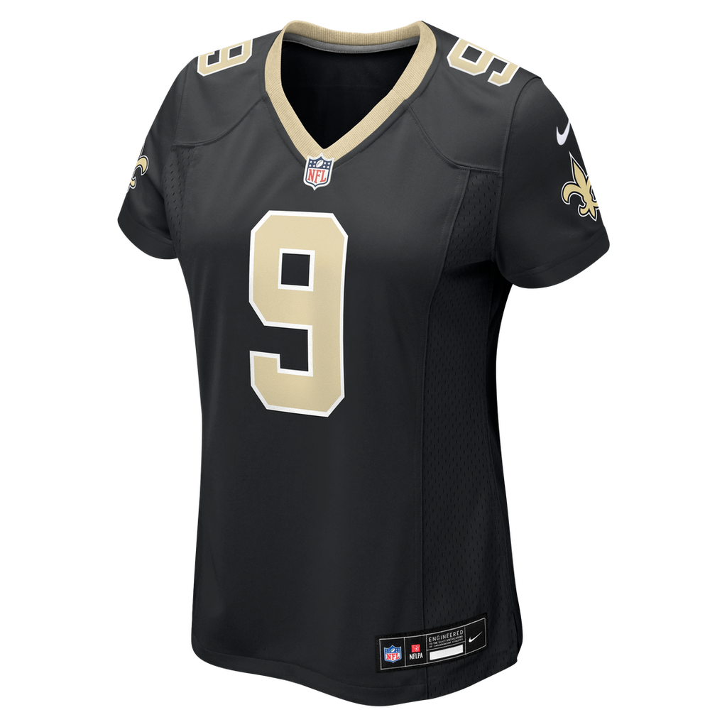 Drew Brees New Orleans Saints Women's Team Jersey - Black