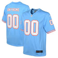 Tennessee Titans Youth Oilers Throwback Custom Jersey - Light Blue