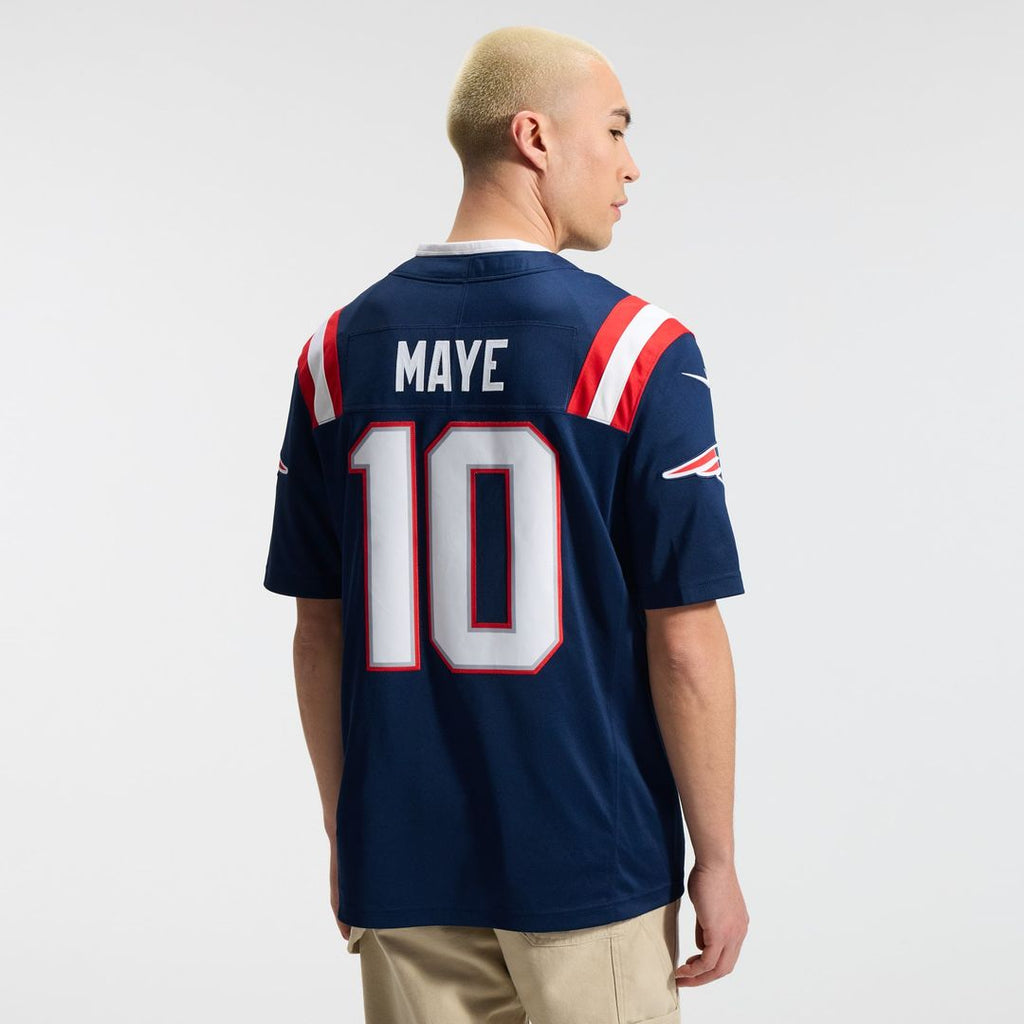 Drake Maye New England Patriots Team Stitched Jersey - Navy