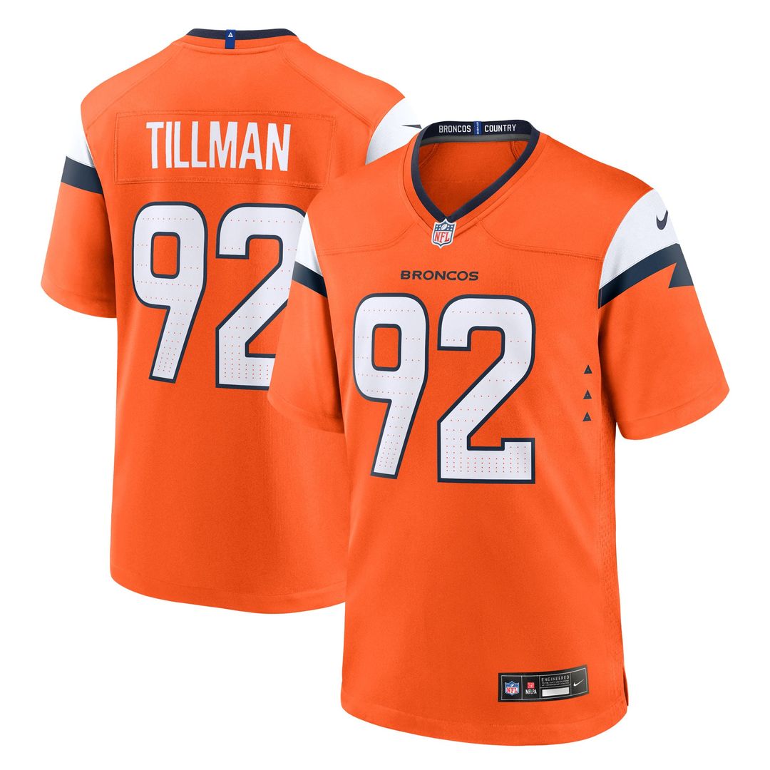 Dondrea Tillman Denver Broncos Team Jersey - Orange
