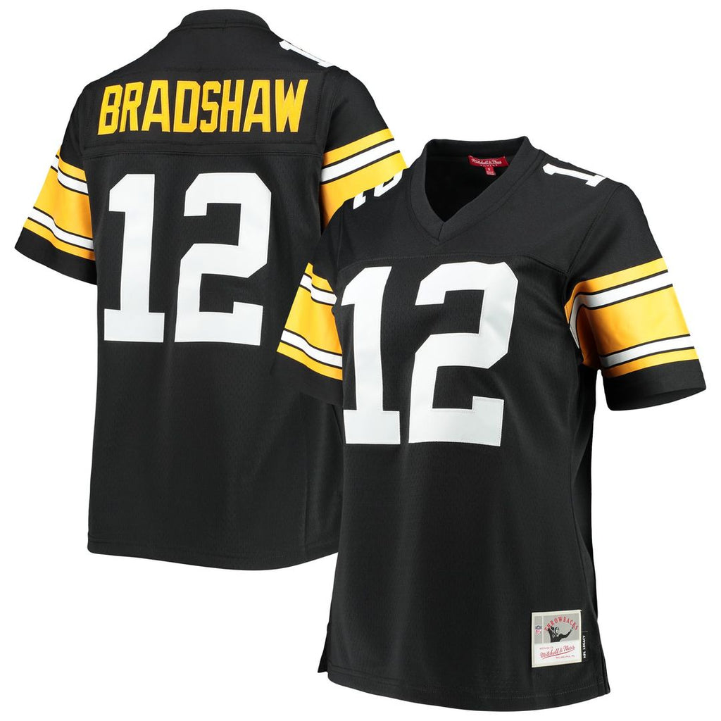 Terry Bradshaw Pittsburgh Steelers Women's Legacy Replica Player Jersey - Black