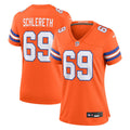 Mark Schlereth Denver Broncos Women's Mile High Collection 1977 Throwback Retired Player Jersey - Orange