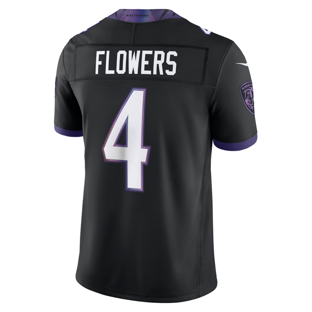 Zay Flowers Baltimore Ravens Alternate Alternate Stitched Jersey - Black