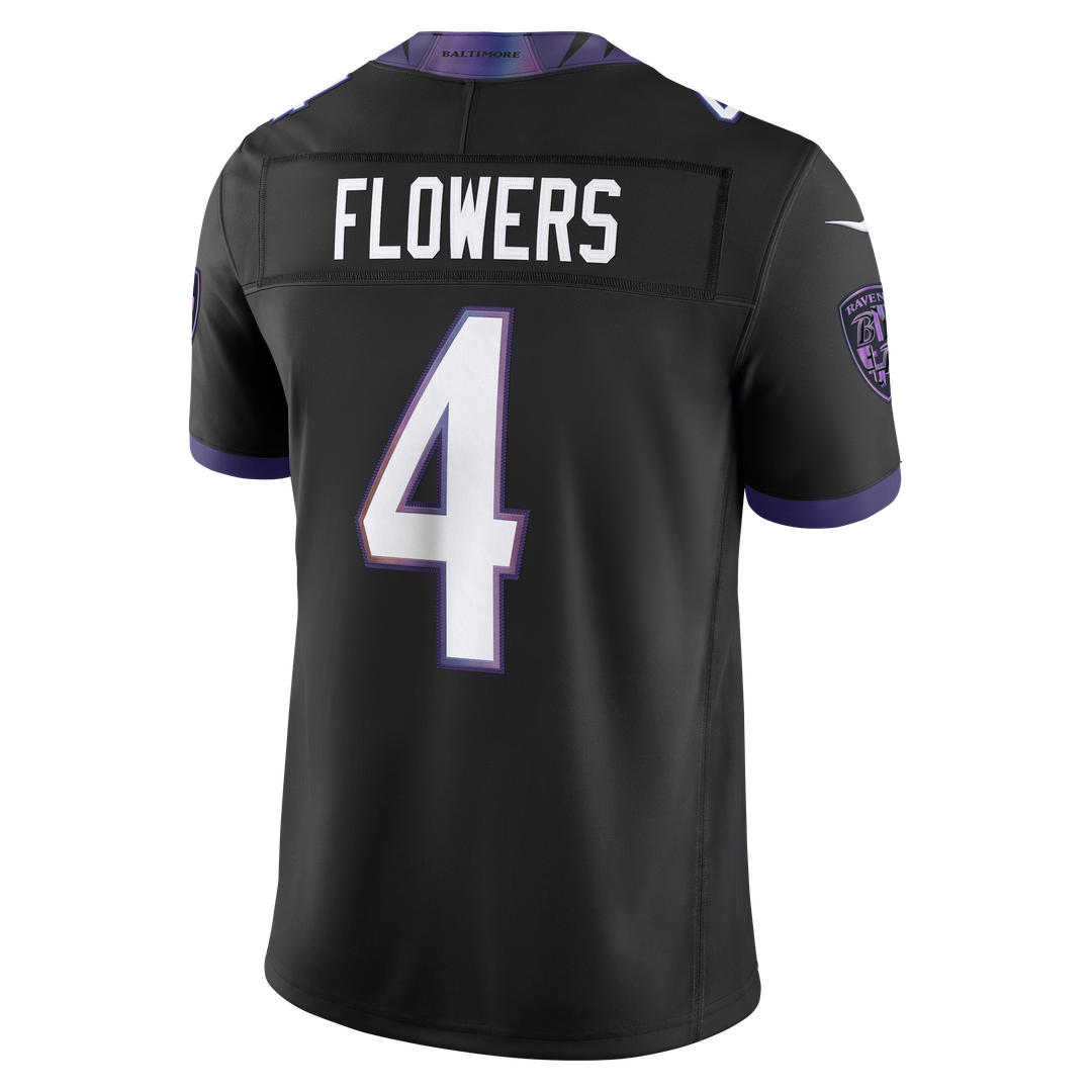 Zay Flowers Baltimore Ravens Alternate Alternate Stitched Jersey - Black