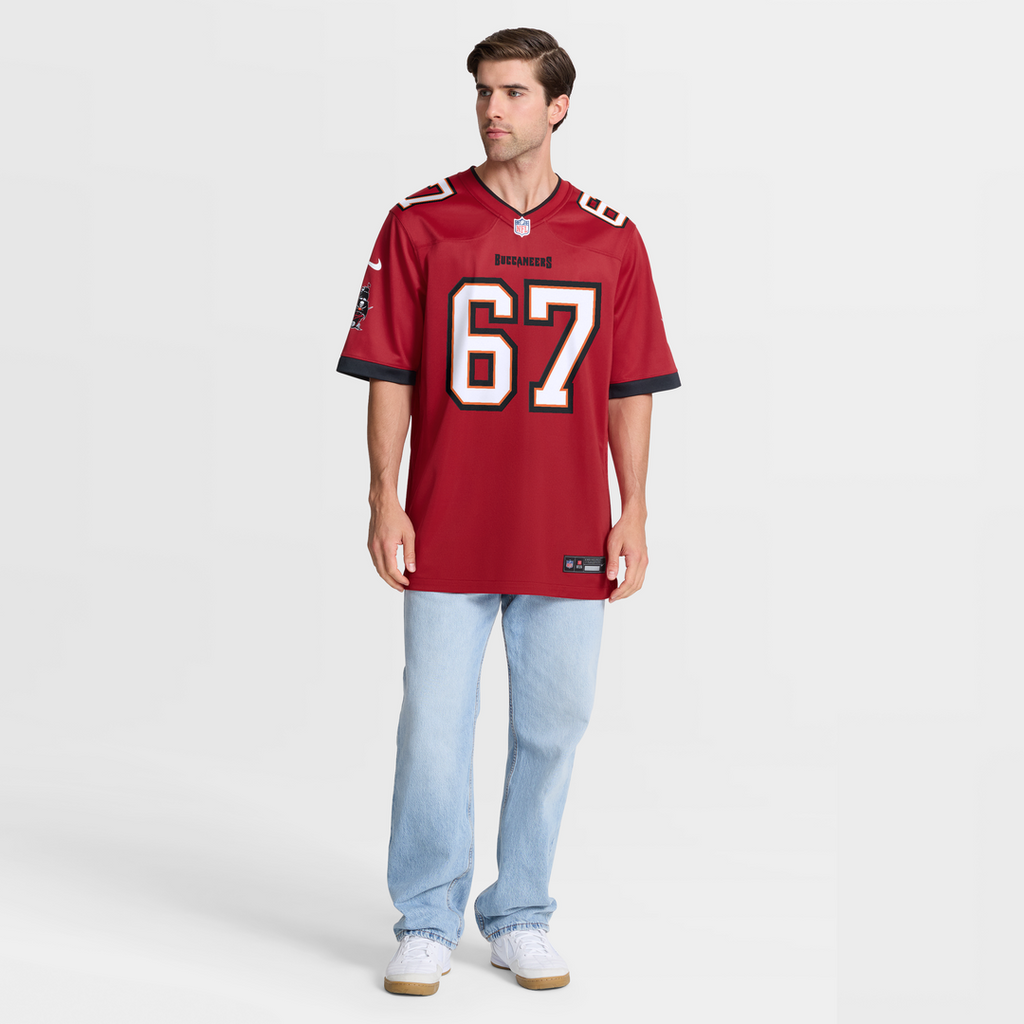Luke Goedeke Tampa Bay Buccaneers Jersey - Red