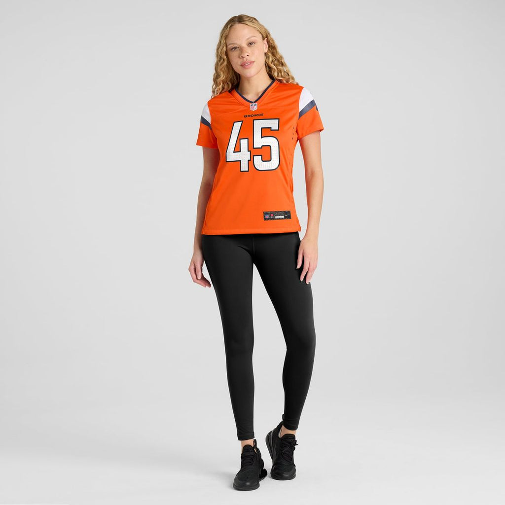 Nate Adkins Denver Broncos Women's Team Jersey - Orange