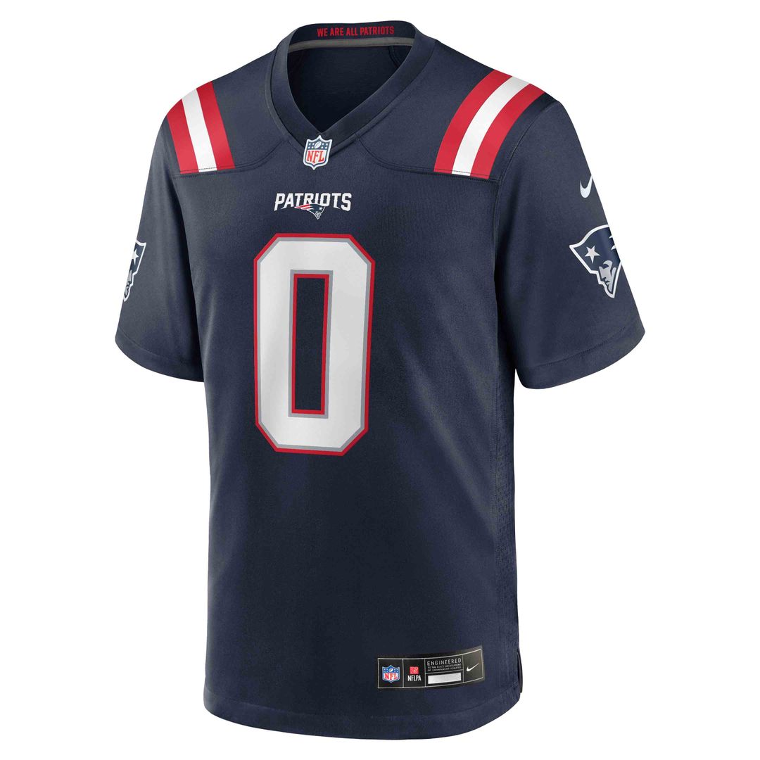 Christian Gonzalez New England Patriots Team Jersey - Navy