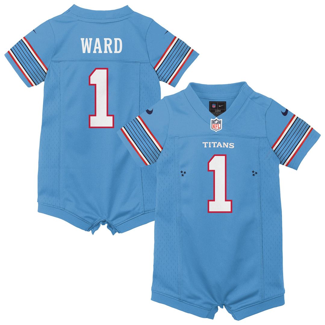 Cameron Ward Tennessee Titans Newborn Romper Jersey - Blue
