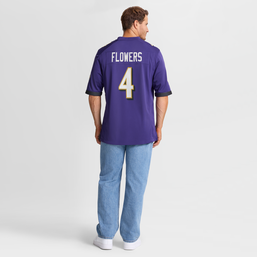 Zay Flowers Baltimore Ravens Jersey - Purple