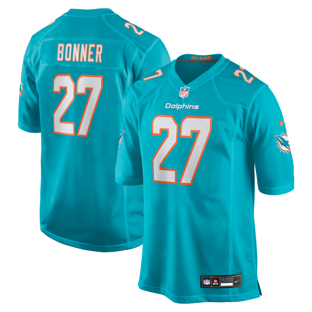 Ethan Bonner Miami Dolphins Jersey - Aqua
