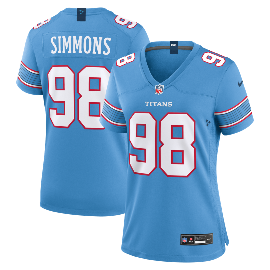Jeffery Simmons Tennessee Titans Women's Jersey - White