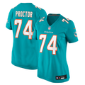 Kadyn Proctor Miami Dolphins Women's Team Jersey - Aqua