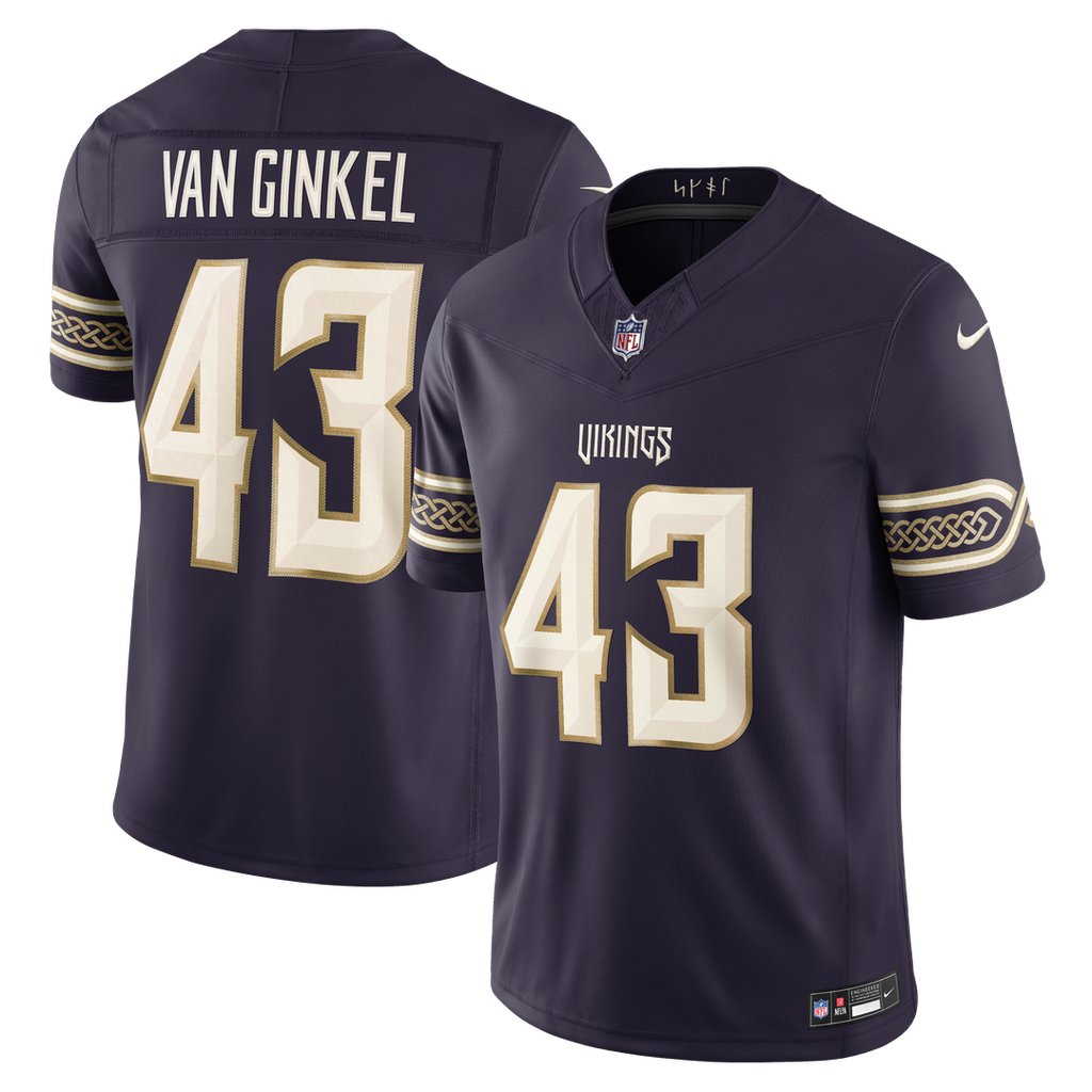 Andrew Van Ginkel Minnesota Vikings 2026 Rivalries Collection Stitched Jersey - Purple
