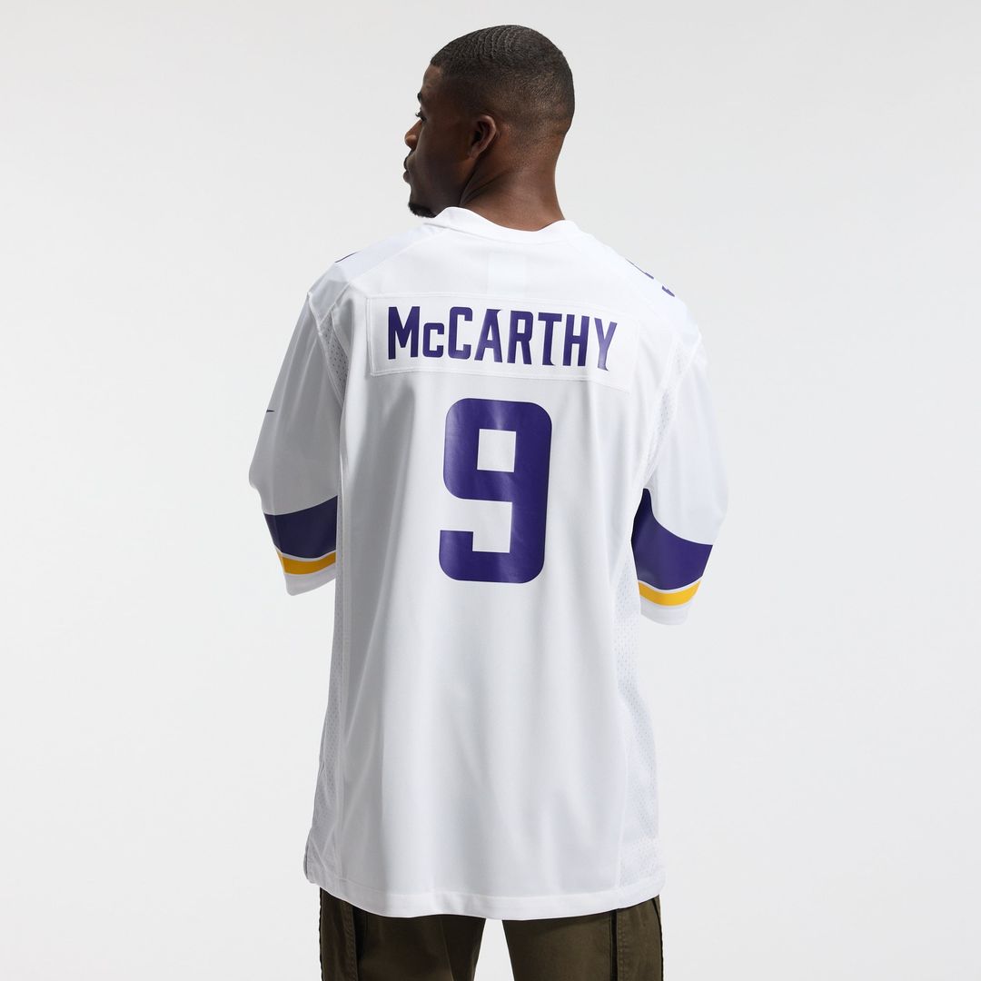 J.J. McCarthy Minnesota Vikings Jersey - White