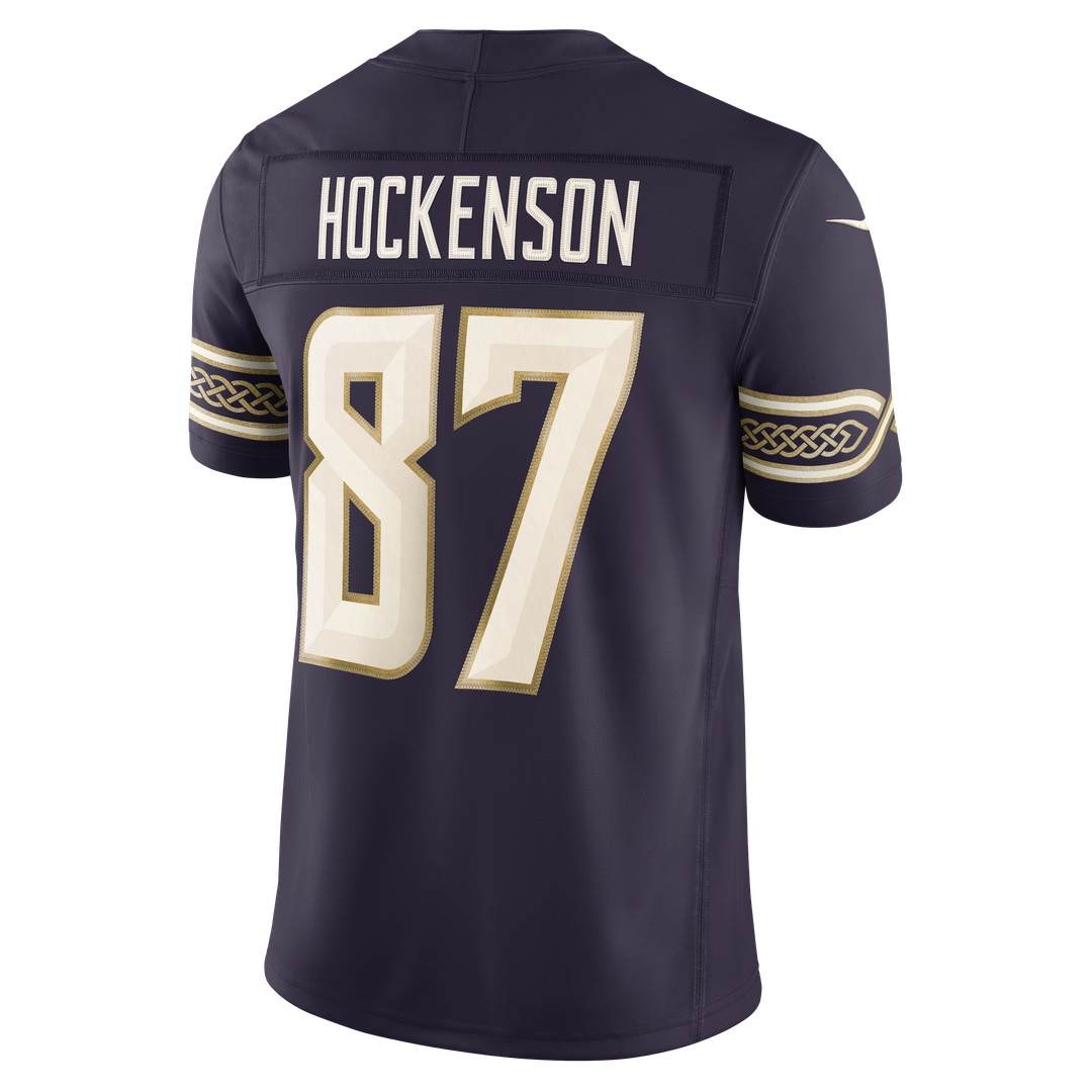 T.J. Hockenson Minnesota Vikings 2026 Rivalries Collection Stitched Jersey - Purple
