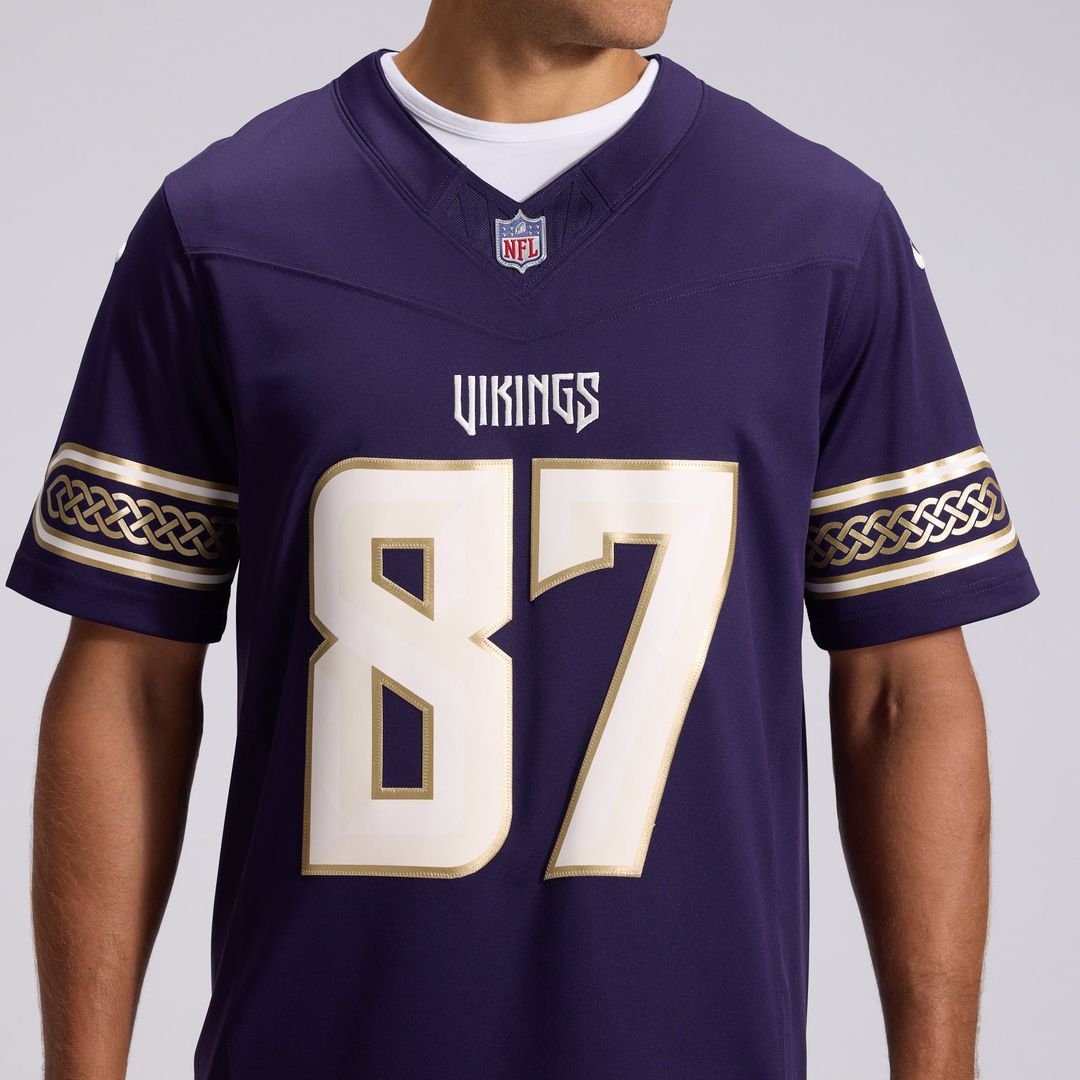 T.J. Hockenson Minnesota Vikings 2026 Rivalries Collection Stitched Jersey - Purple