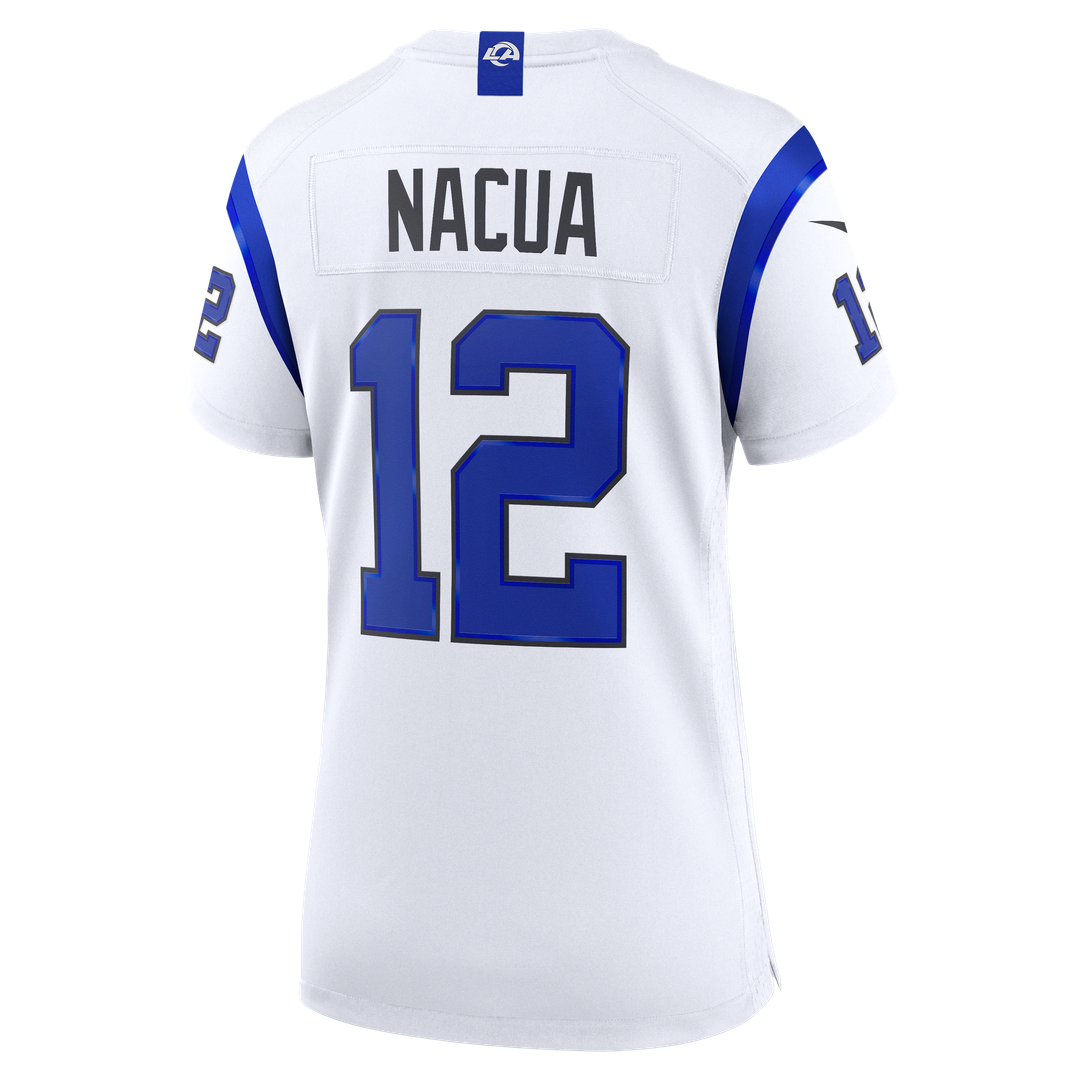 Puka Nacua Los Angeles Rams Women's Fearsome White Jersey