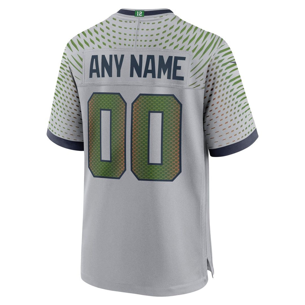 Seattle Seahawks Rivalries Collection Custom Jersey - Gray