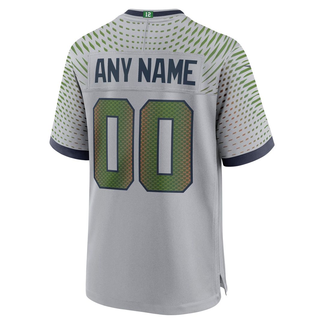 Seattle Seahawks Rivalries Collection Custom Jersey - Gray