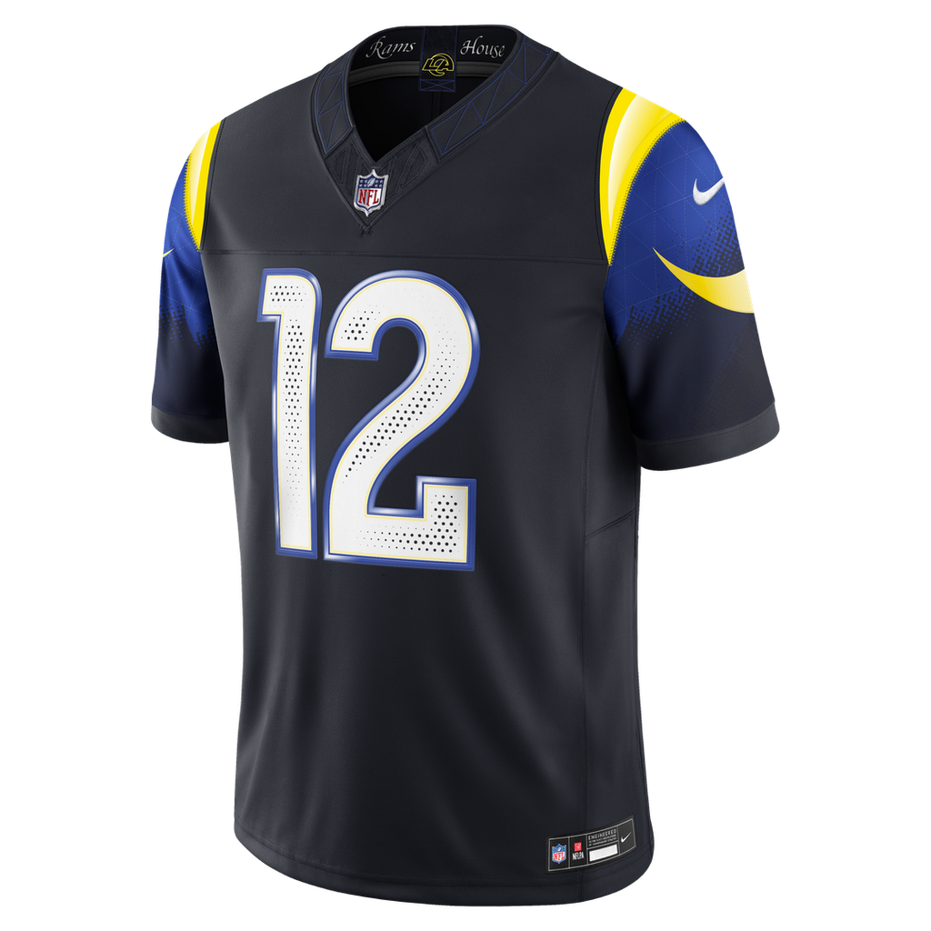 Puka Nacua Los Angeles Rams Rivalries Collection Stitched Jersey - Dark Blue