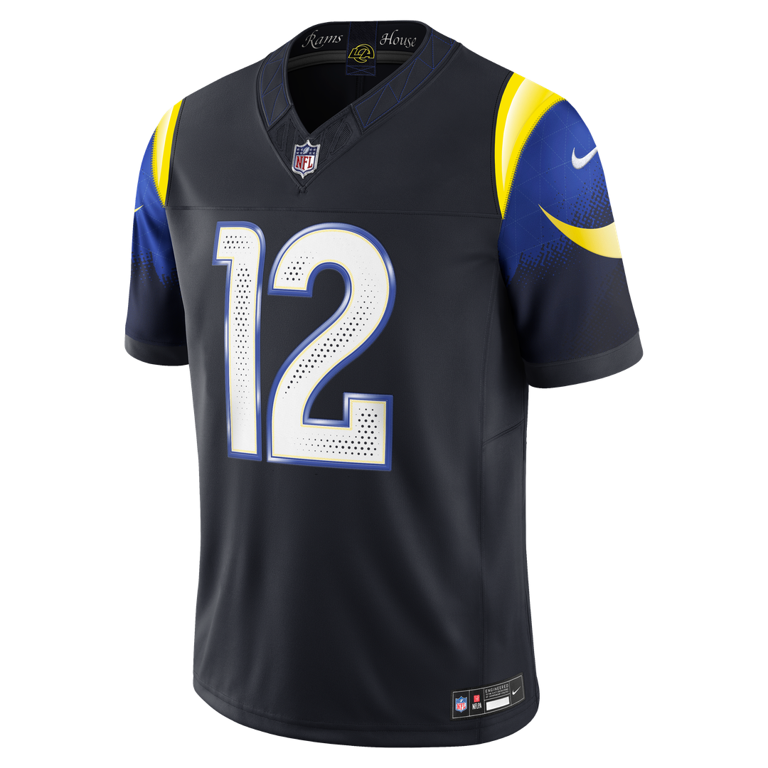Puka Nacua Los Angeles Rams Rivalries Collection Stitched Jersey - Dark Blue