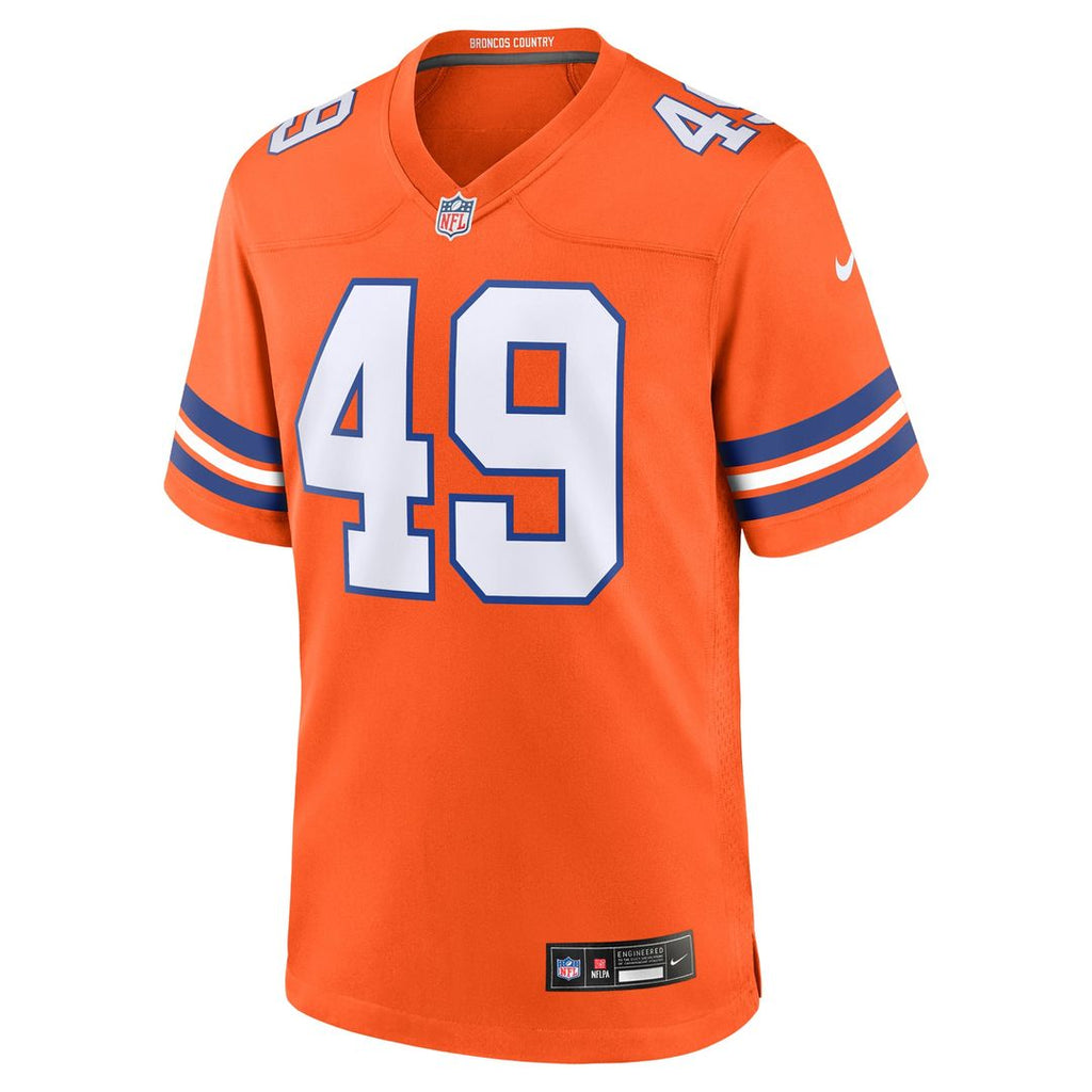 Alex Singleton Denver Broncos Alternate Jersey - Orange