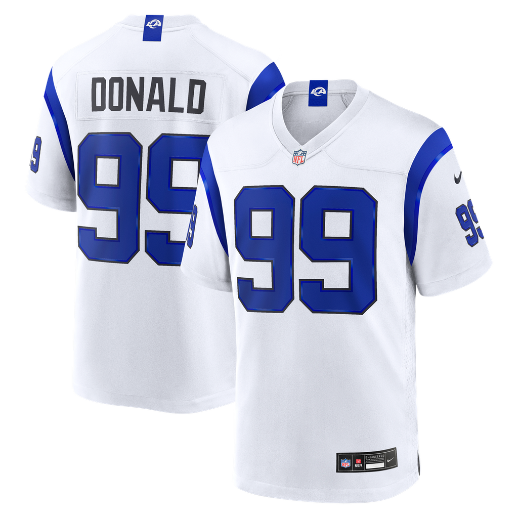 Aaron Donald Los Angeles Rams Fearsome White Jersey