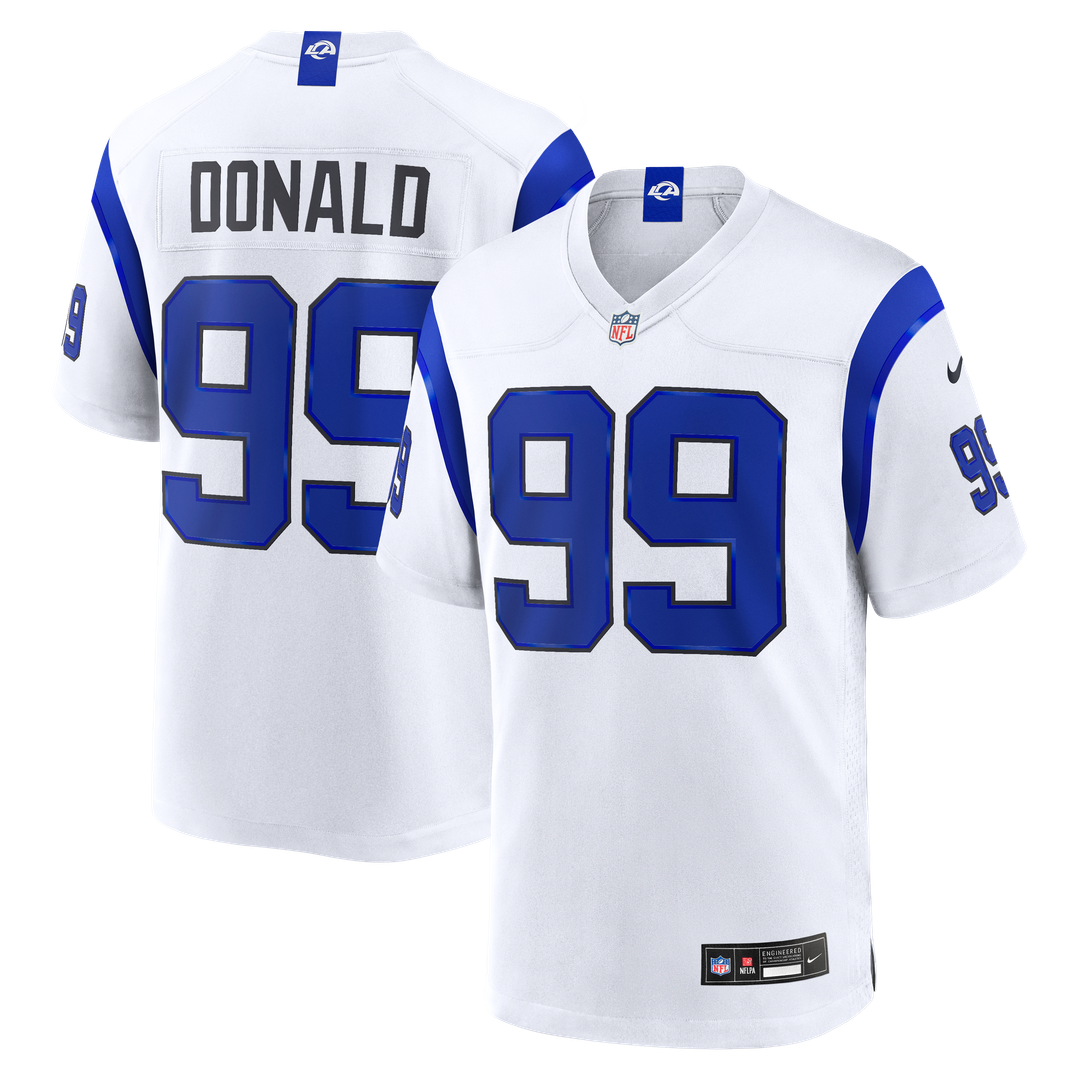 Aaron Donald Los Angeles Rams Fearsome White Jersey
