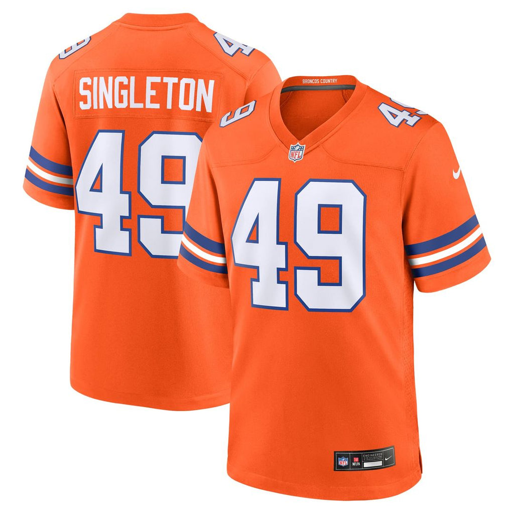 Alex Singleton Denver Broncos Alternate Jersey - Orange