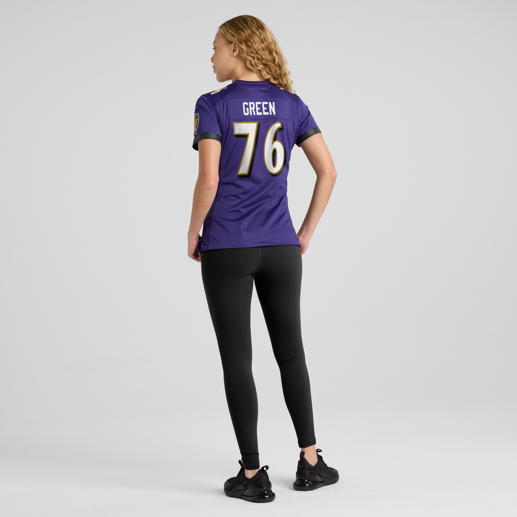 Kenyon Green Baltimore Ravens Women's Team Jersey - Purple