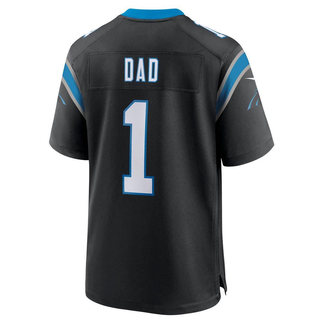 Number 1 Dad Carolina Panthers Jersey - Black
