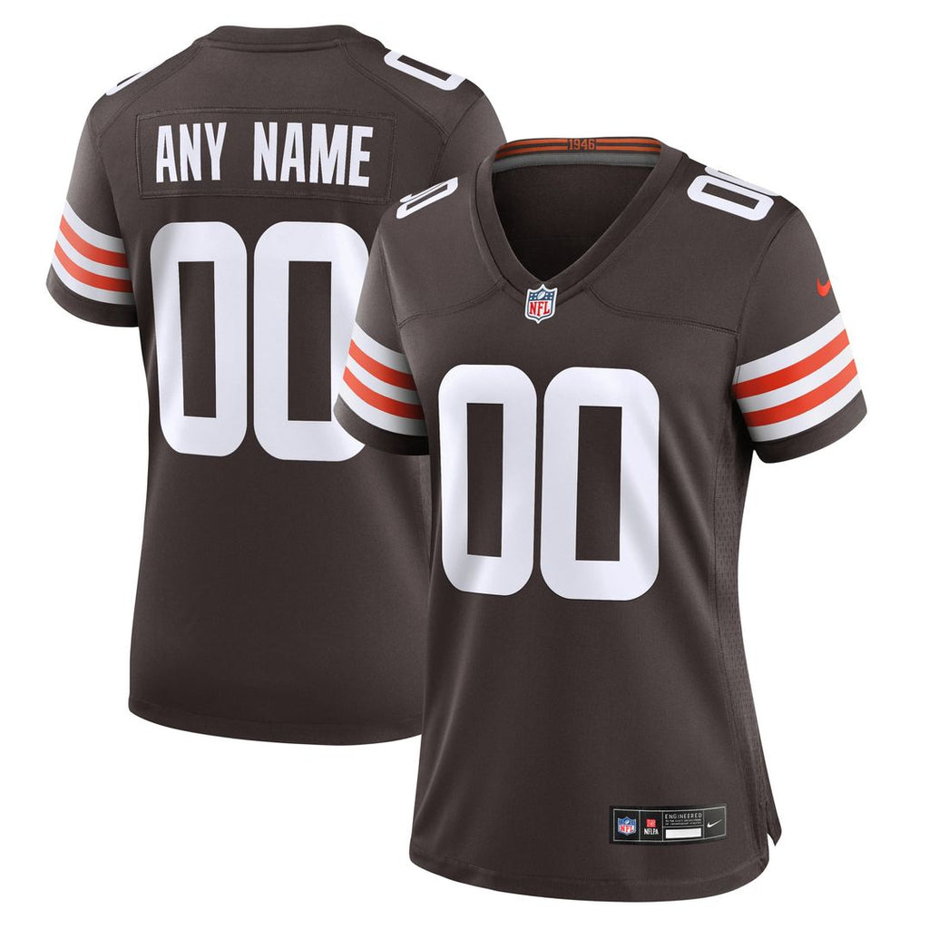 Cleveland Browns Women's Custom Jersey - Brown