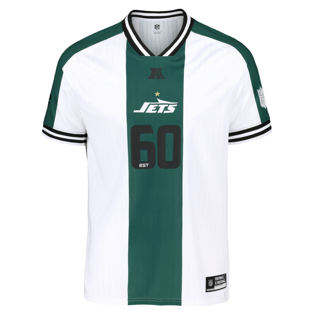 New York Jets Youth Football x Football V-Neck Fan Top - White