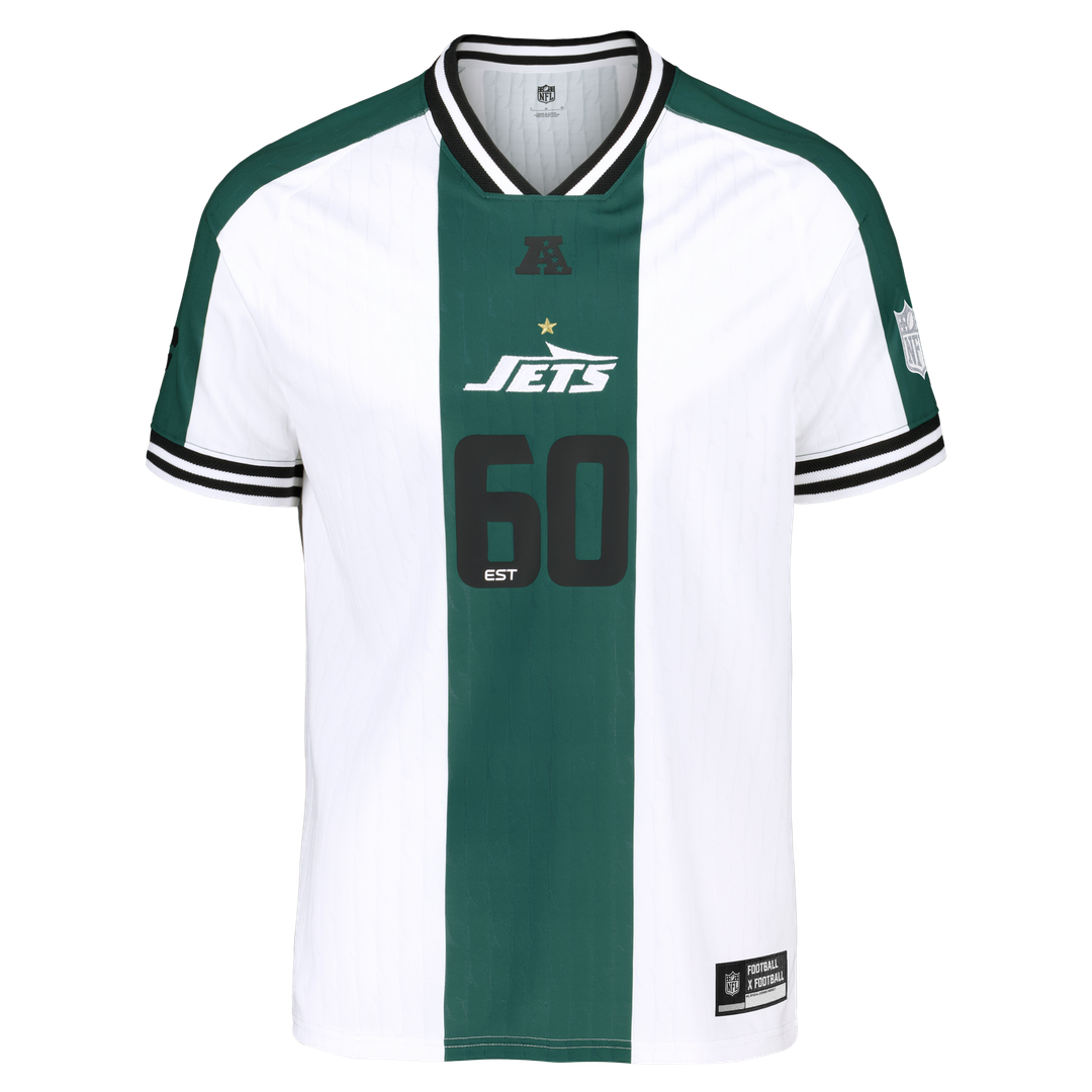 New York Jets Youth Football x Football V-Neck Fan Top - White